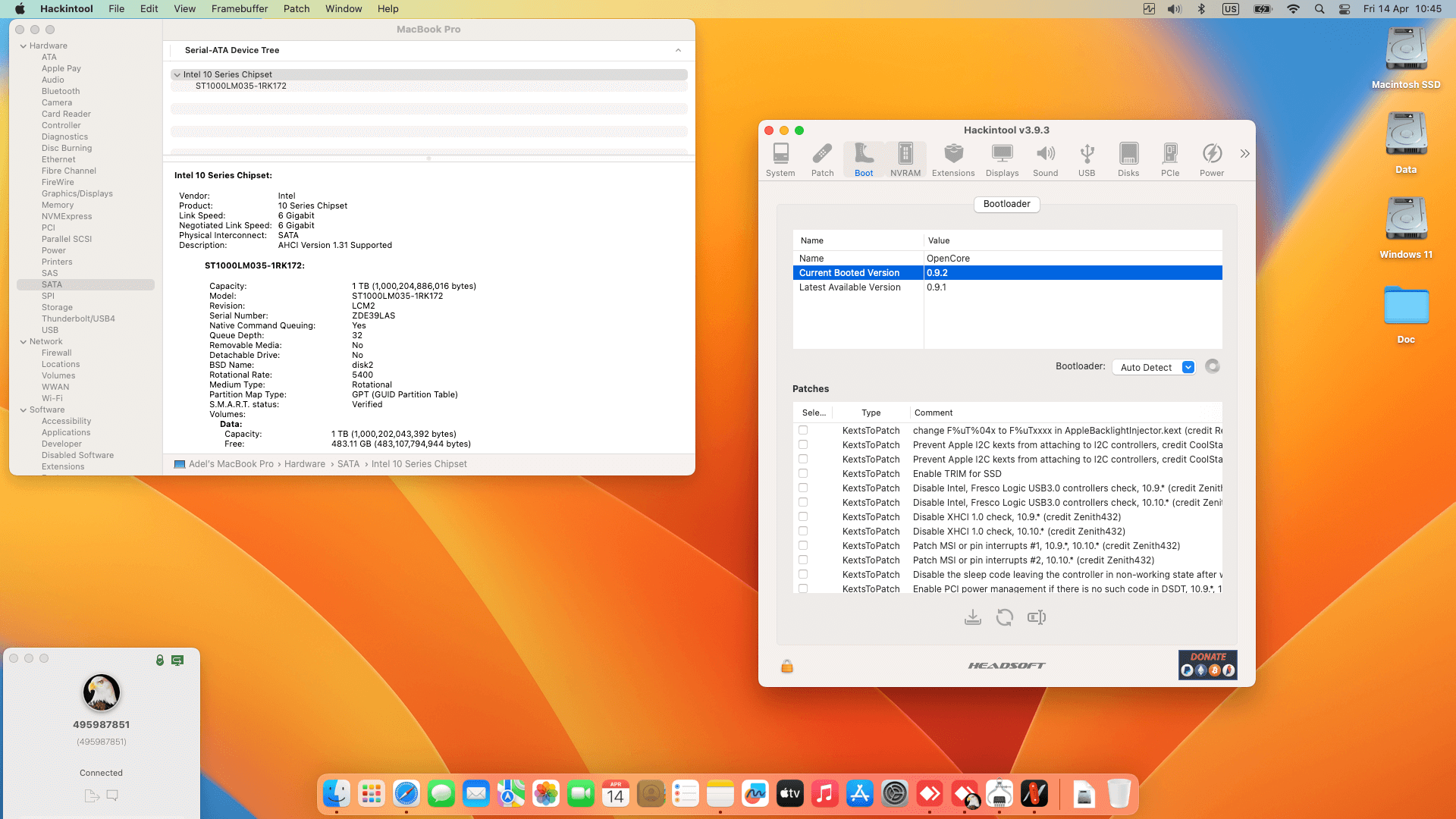 Lenovo Legion Y720 15IKB [KabyLake   Intel HD 630 + PS2 SMBUS]   OpenCore 8